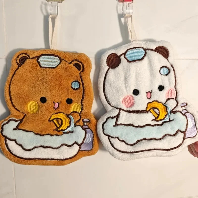 Panda Bubu & Dudu Hanging Kitchen Towel – Quick-Dry Dish Cloth Kitchen Dish Towel HIP