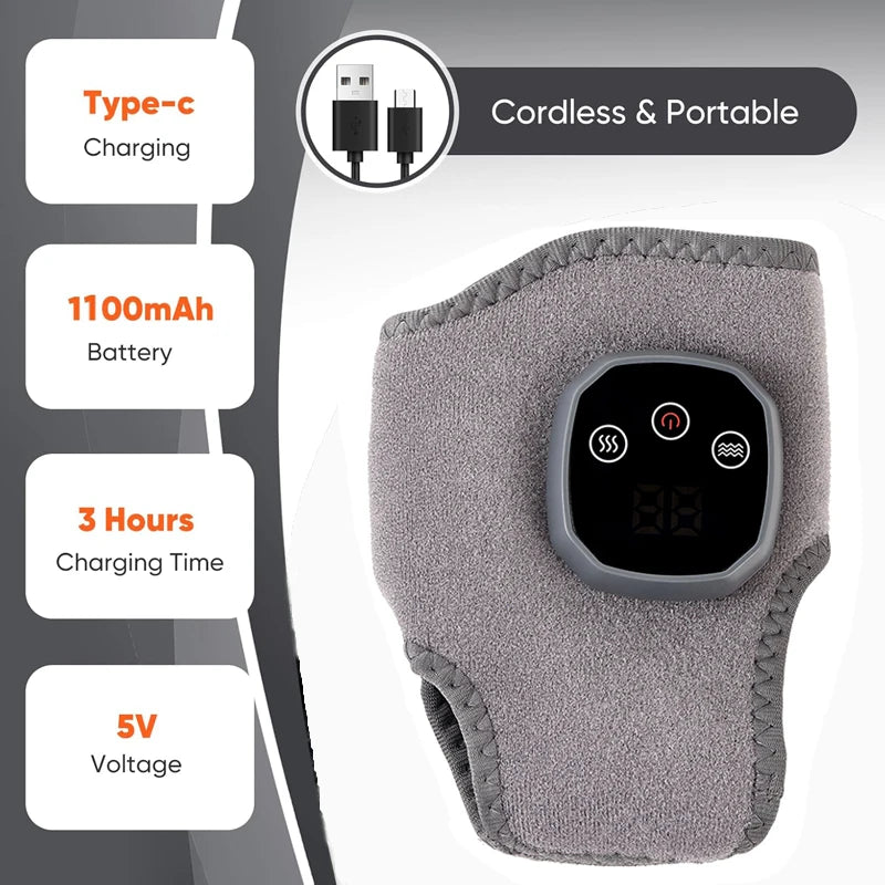 Heated Cordless Foot & Ankle Massager – Vibrating Wrap Pad Foot & Ankle Massager HIP