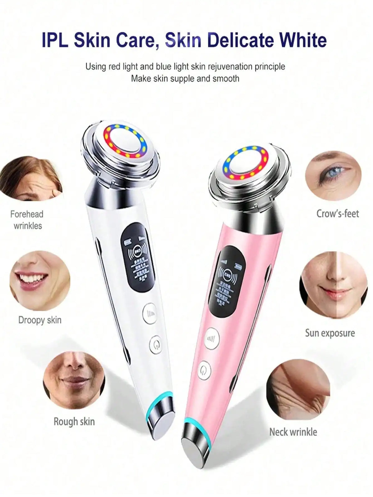 RF Face Lifting Massager – LED Photon & Radio Frequency Device RF Beauty Massager HIP