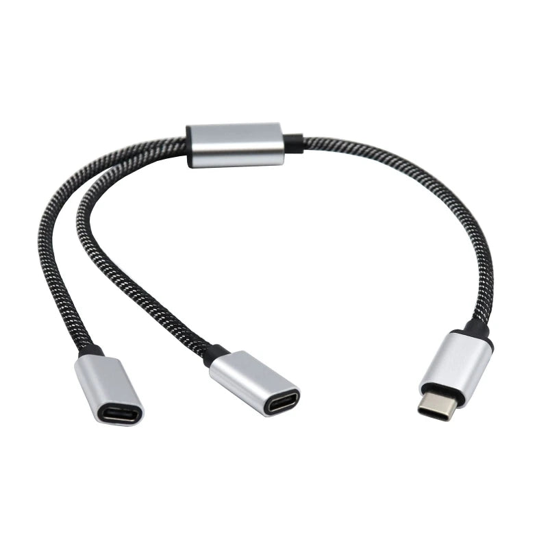 USB-C to Dual USB-C Female Y Splitter Cable – 480Mbps Hub USB-C Splitter Cable HIP