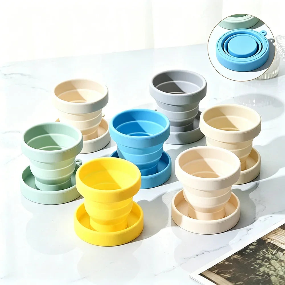 Food Grade Portable Foldable Water Cup 150ml Coffee Cup Telescopic Cup Outdoor Camping Travel Drinking Cup Supplies HIP