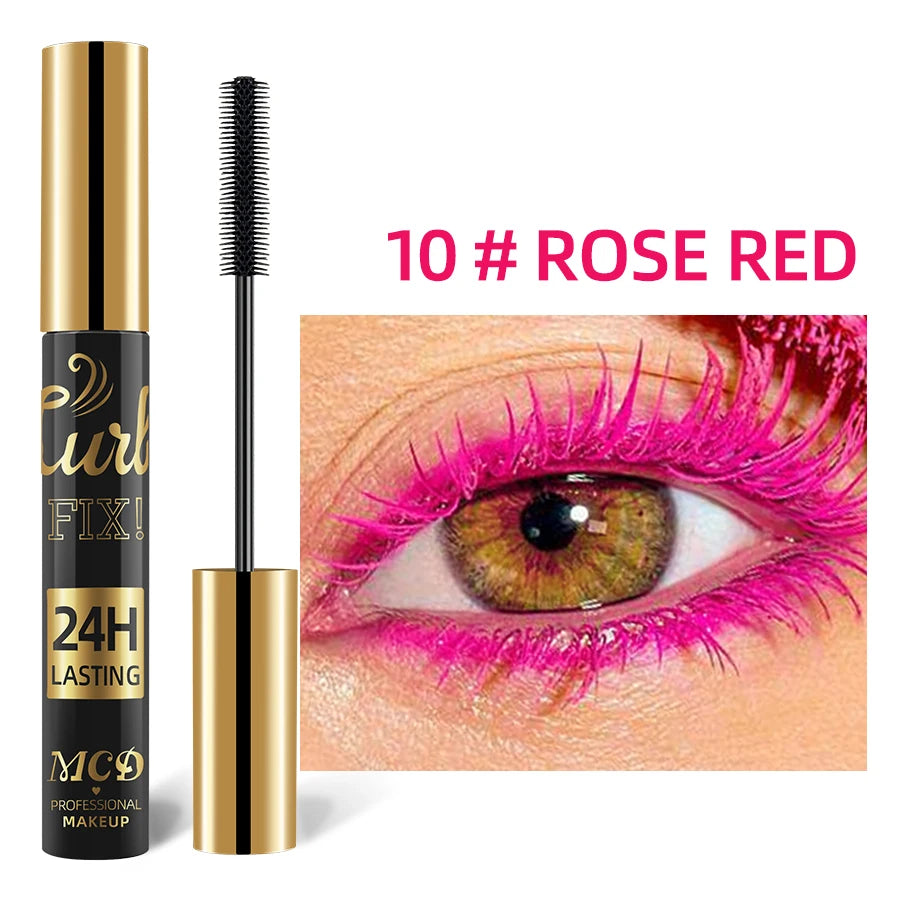 5D Waterproof Mascara Vibrant 9 Color-Lasting Curl Ink Formula -Eyeliner Extension Blue Green Black Eye Makeup Cosmetic HIP 10