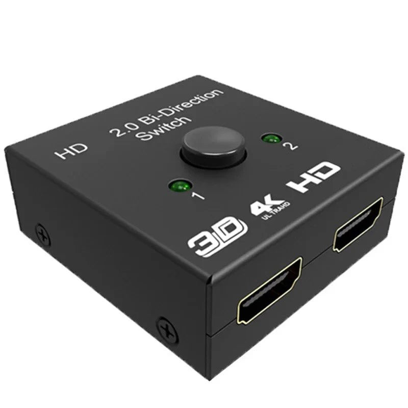4K HDMI Bidirectional Switch Splitter 2-In-1-Out Adapter HDMI Switch Splitter HIP