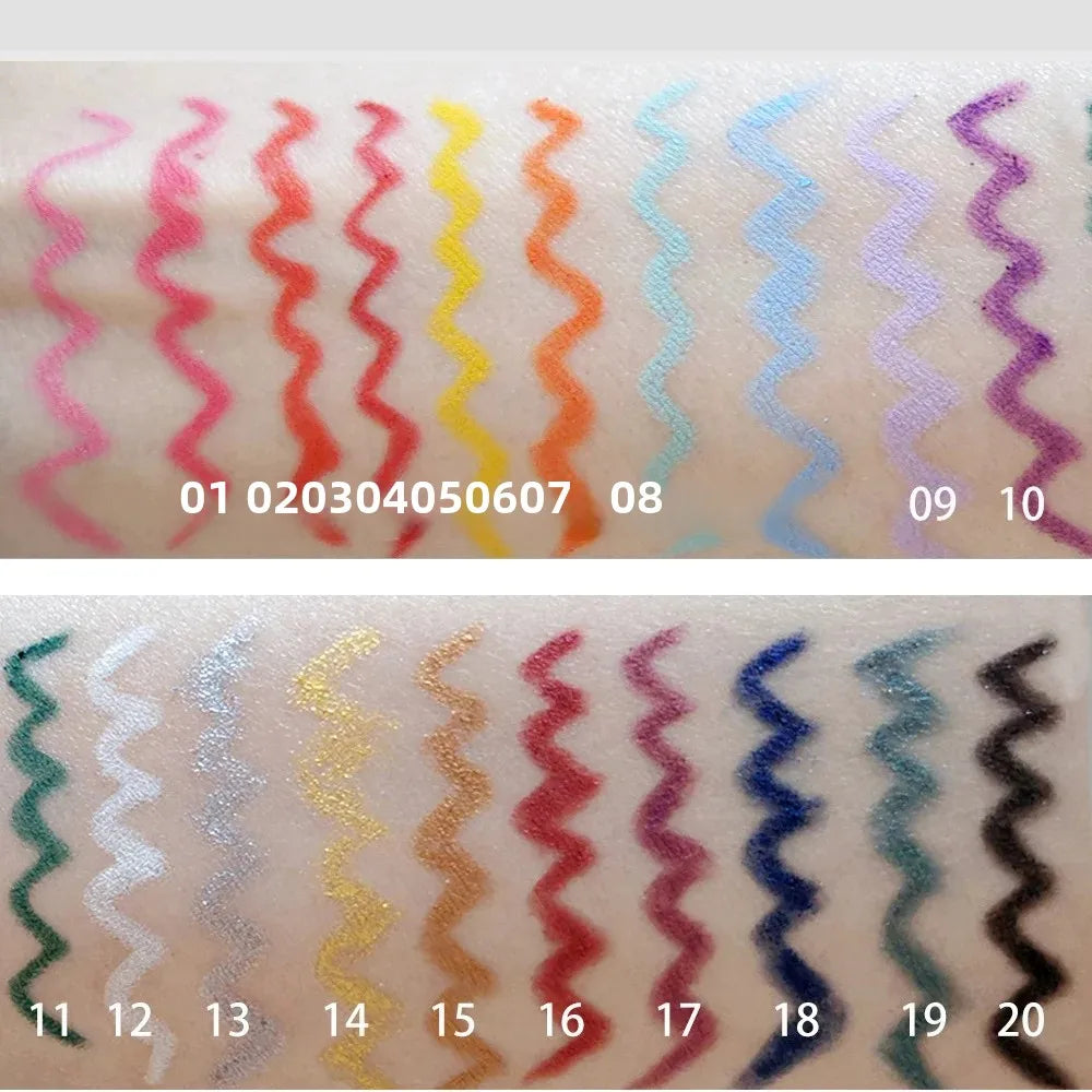 Handaiyan 12/20 Color Waterproof Gel Creme Eyeliner Pencil Set Gel Eyeliner Set HIP
