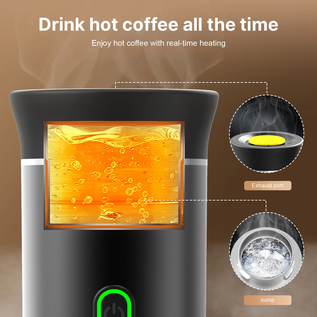 Portable Coffee Machine 3 in 1 Cordless Electric Coffee Maker Work With Capsule and Ground Coffee 15Bar Mini Cold Brew HIP
