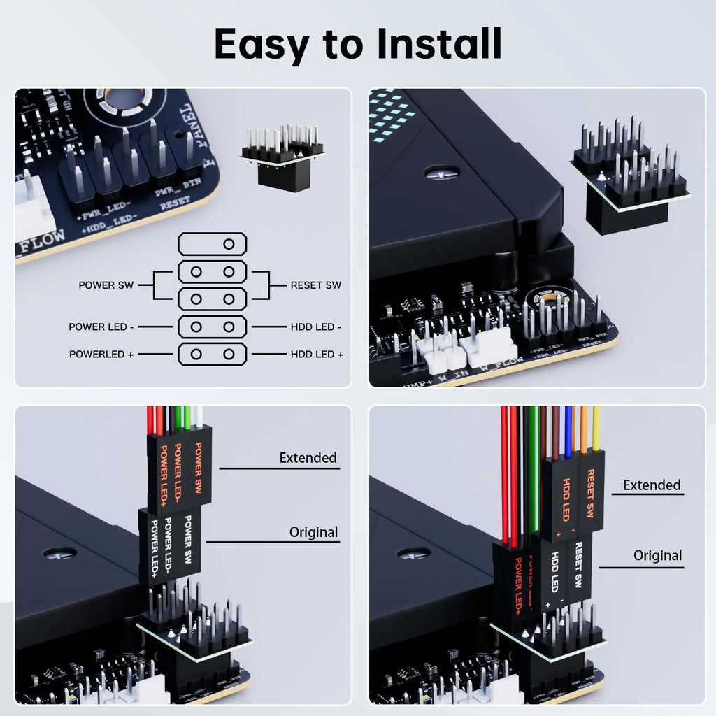 2M External Switch Power Button Motherboard Mechanical Desktop Power Switch Extension Cable On/Off For PC Computer Home Office HIP