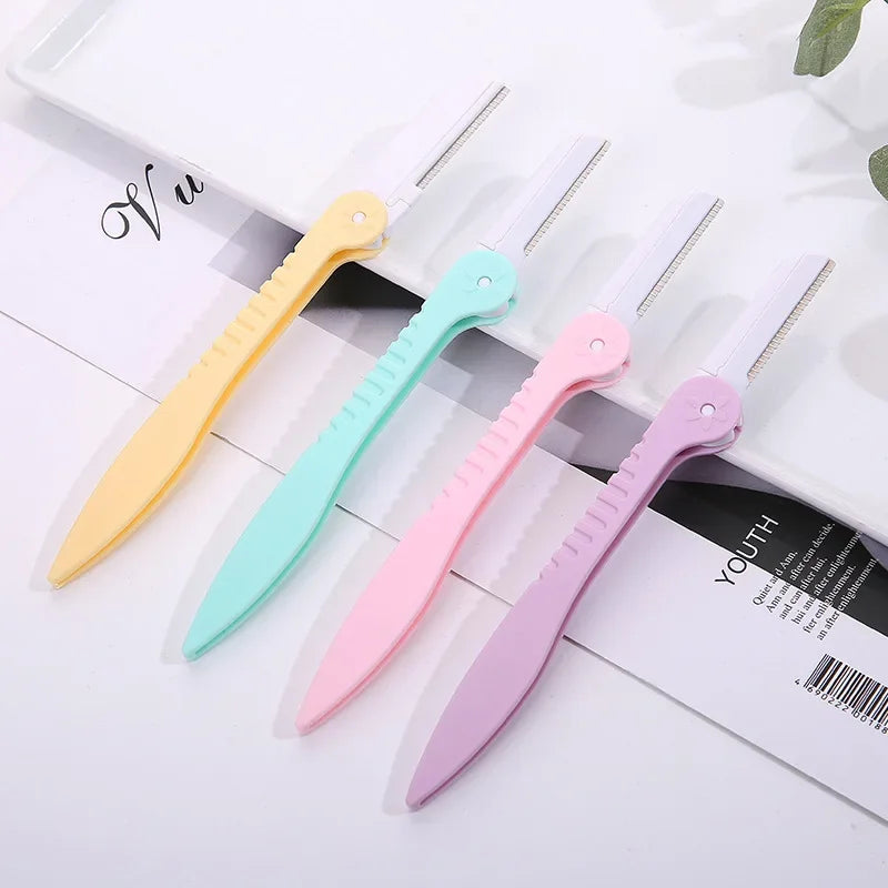 Eyebrow Trimmer Makeup Tools Safe Eye Brow Razor Face Body Hair Removal Shaver Blades Woman Eyebrows Shaping Knife Cosmetic Tool HIP