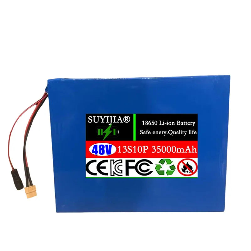 48V 35Ah Lithium Battery Pack 13S10P 2000W Built-in BMS Lithium Battery Pack HIP