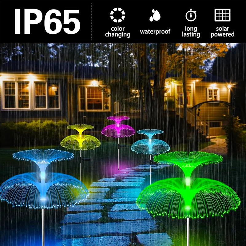 Solar Jellyfish Fiber Optic Lawn Lights – 7-Color LED Garden Solar Garden Light HIP