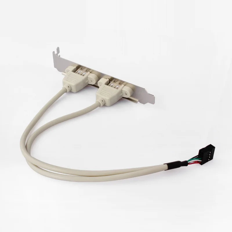 OULLX USB 2.0 9-Pin Motherboard Expansion Bracket Cable Adapter USB Expansion Adapter HIP
