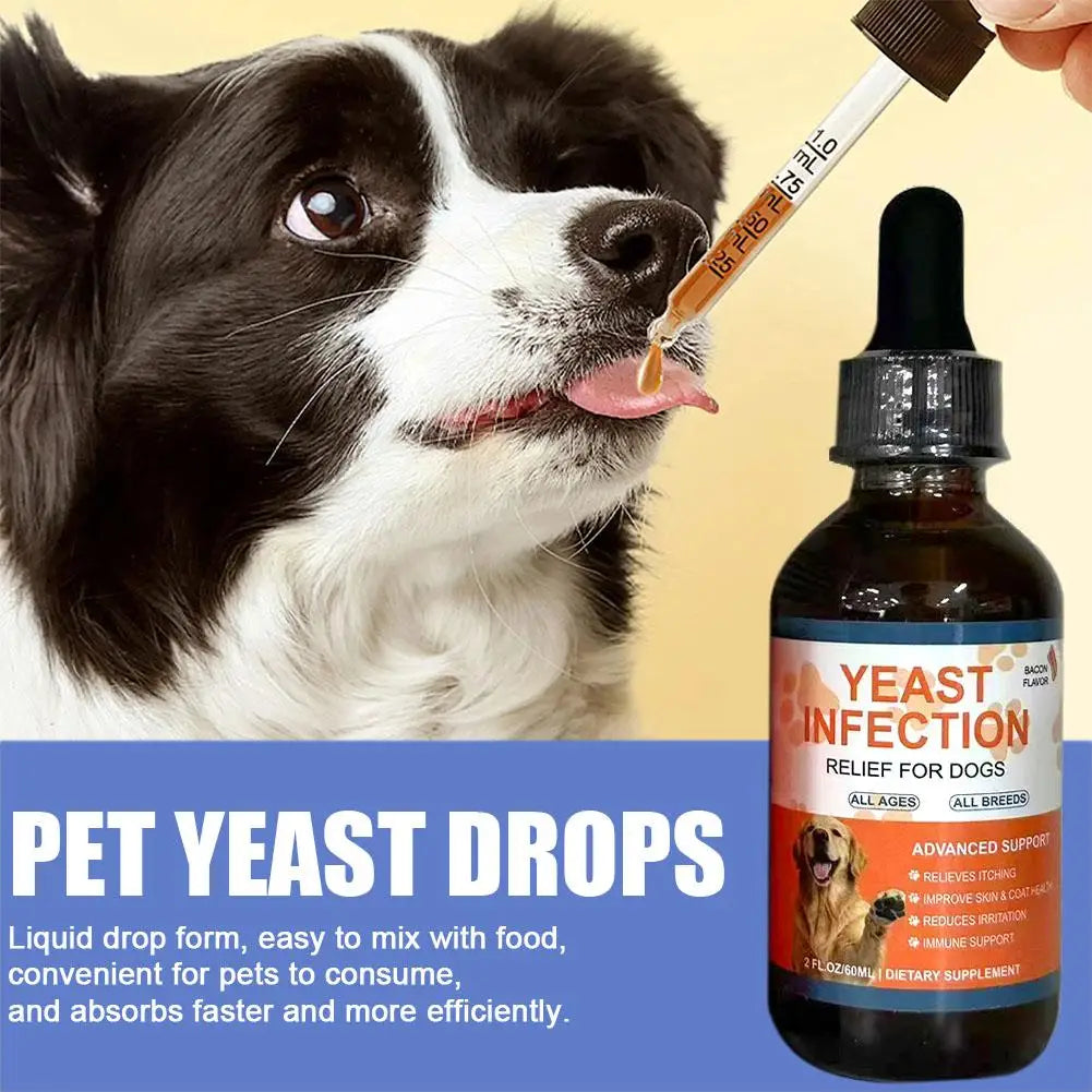 60ml Pet Yeast Drops for Dogs Cats Digestive Enzyme Probiotics for Pet Gut Health Relief for Constipation Diarrhea Supplements HIP