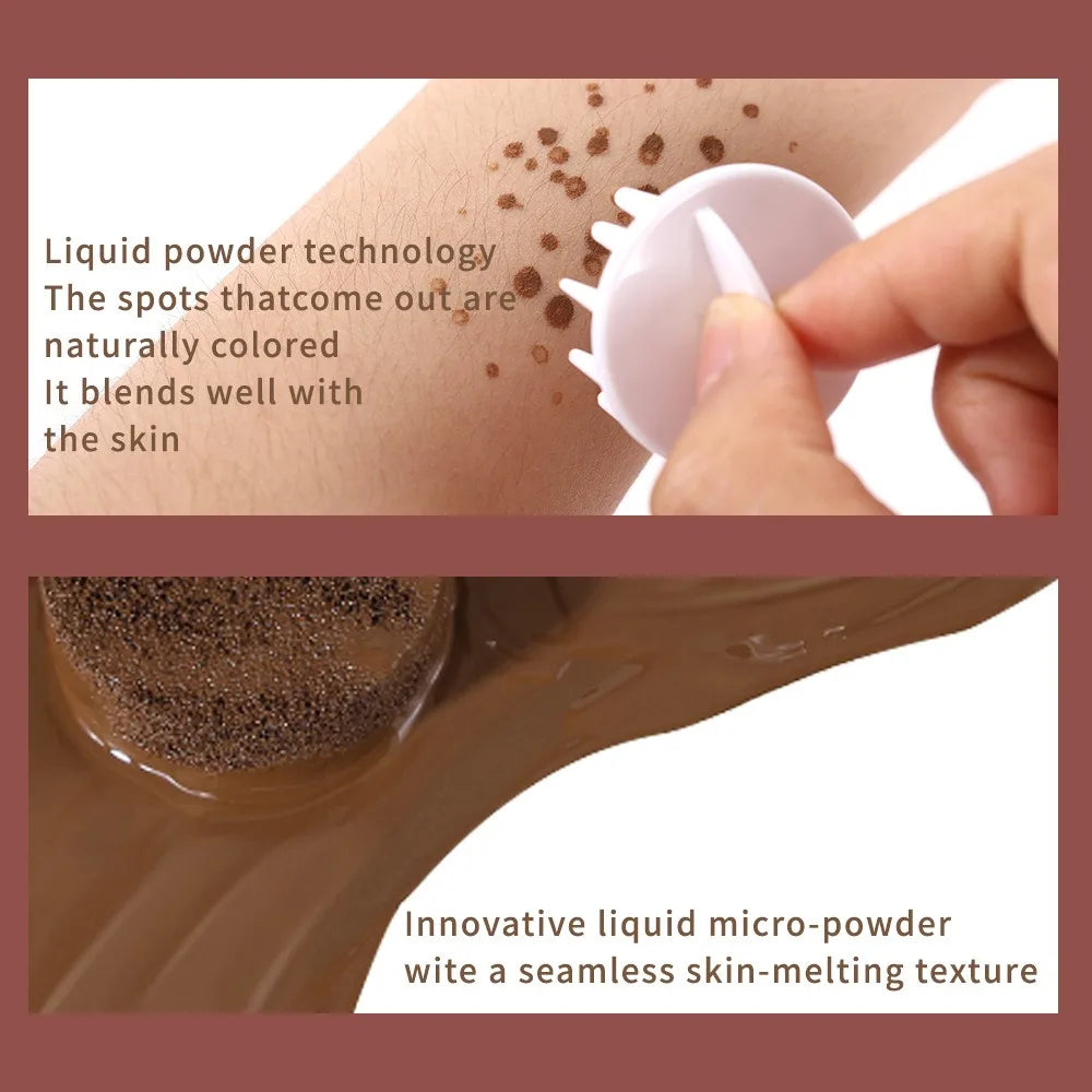 Gold Brown Natural Freckles Stamp Air Cushion Kit Simulation Fake Spot Freckle Liquid Powder Waterproof Long Lasting Makeup HIP