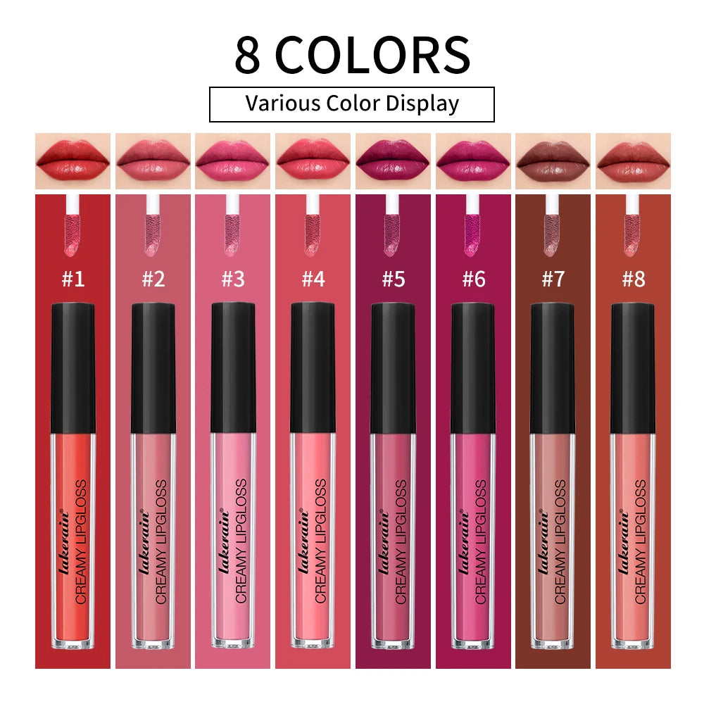 Waterproof Liquid Lipstick 8 Color Vitamin E Makeup Sets Lip Glosses Lip Plumpers Lip Cream Valentine's Day Gifts HIP