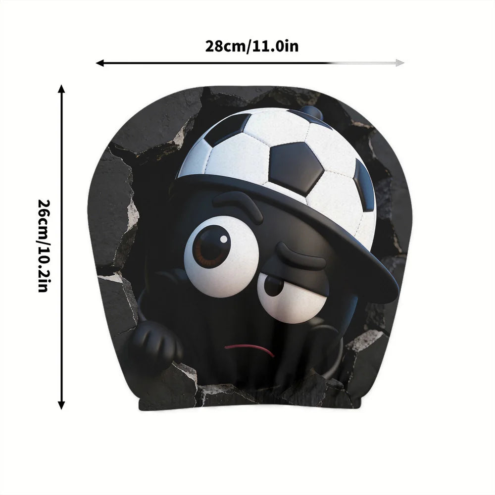 2-Pack Soccer Cartoon Car Headrest Covers | Easy Install & Wash Car Headrest Covers HIP