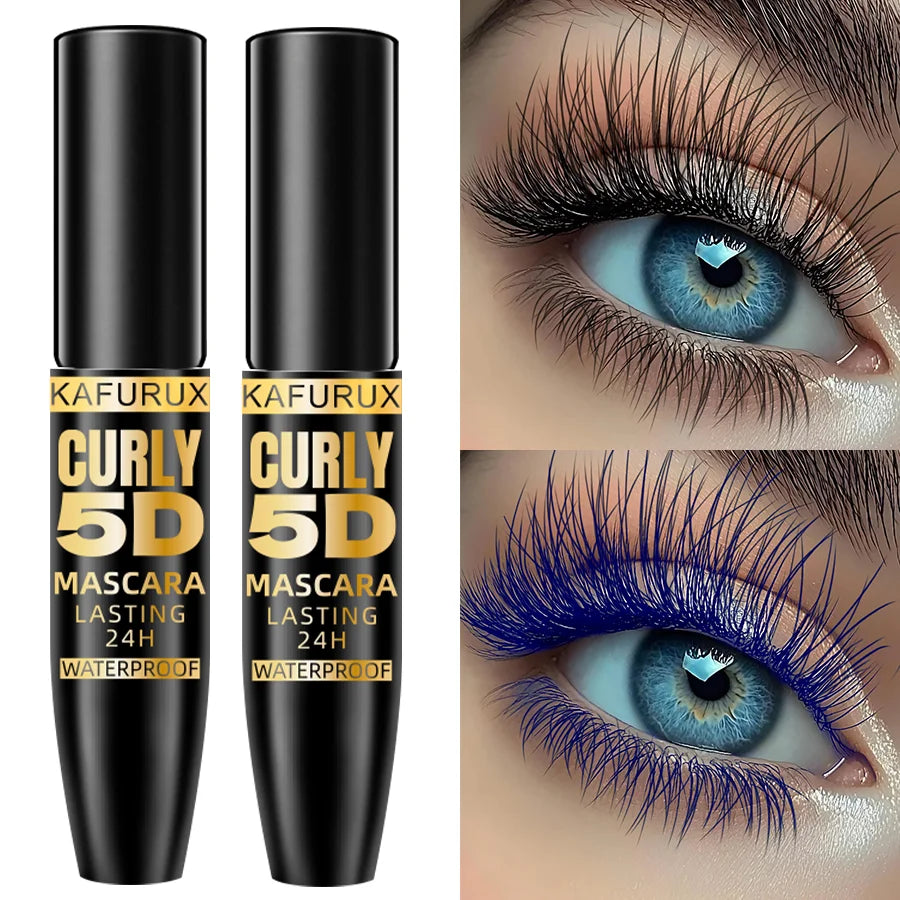 5D Mascara Thick Curl Waterproof Natural Lenthen Eyelash 9 Colors Blue White Green Pink Black Eye Makeup Korean Cosmetics HIP