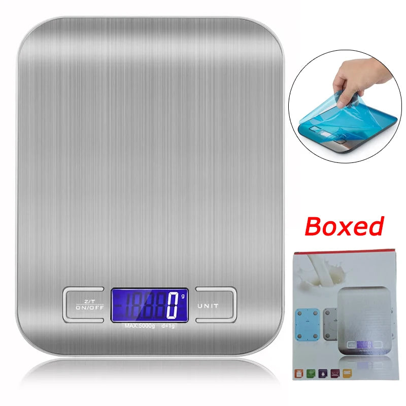 Digital Kitchen Scale 5kg LED Display | Stainless Steel Digital Kitchen Scale HIP Boxed 10Kg 1g