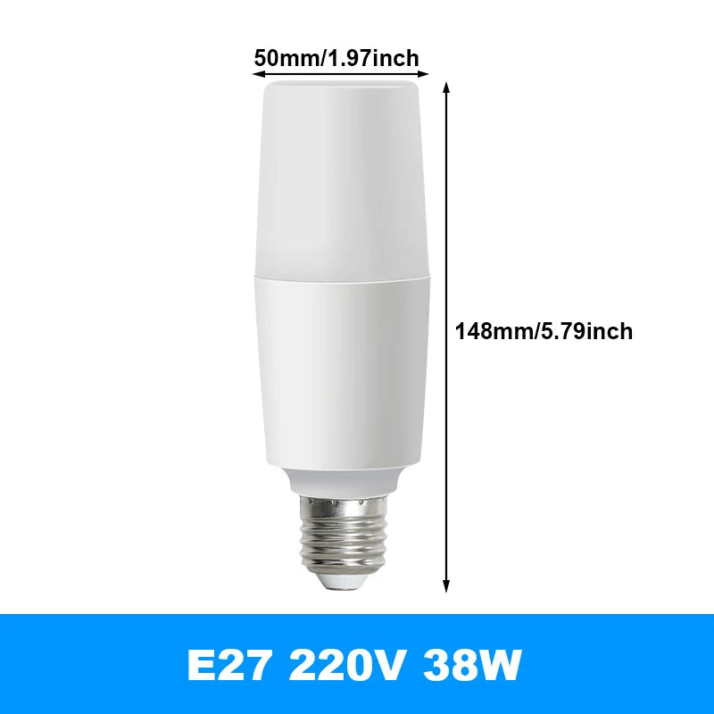 5-Pack E27 LED Bulbs 9W–38W | Energy Saving Globe Lamps LED Light Bulbs HIP 38W Warm White