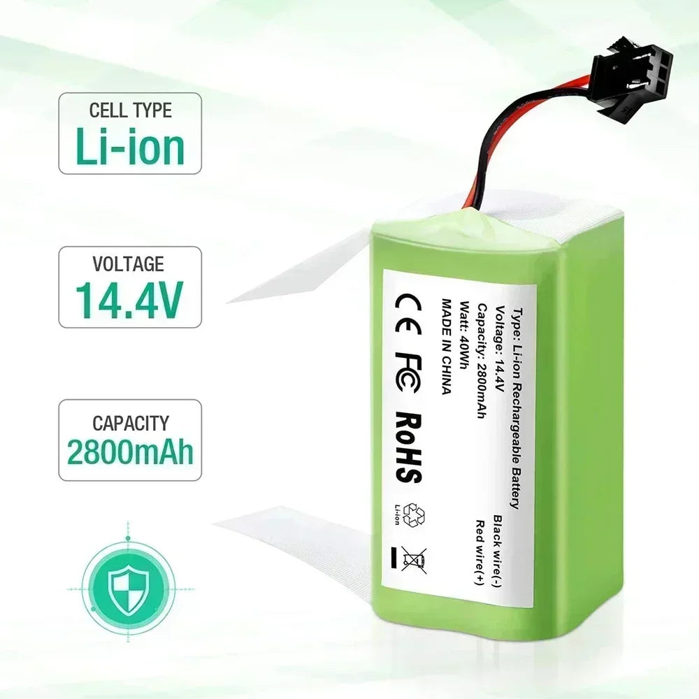 14.4V 6800mAh Li-Ion Battery for Shark Ion Robot RV700 RV720 RV750 Robot Vacuum Battery HIP