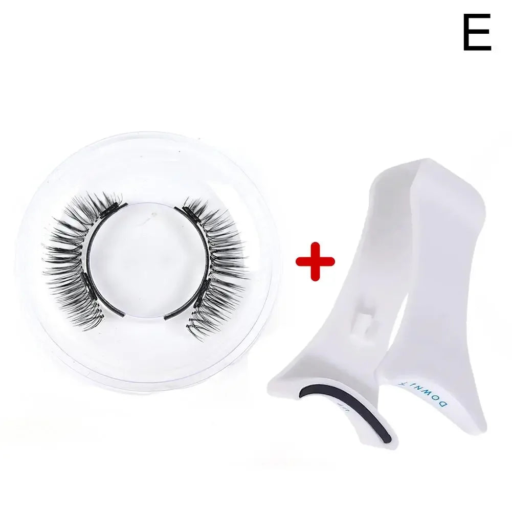 Magnetic Eyelashes Handmade 3D Natural Magnetic False Eyelashes Reusable Magnetic Eyelashes Tweezers Set Wholesale HIP E