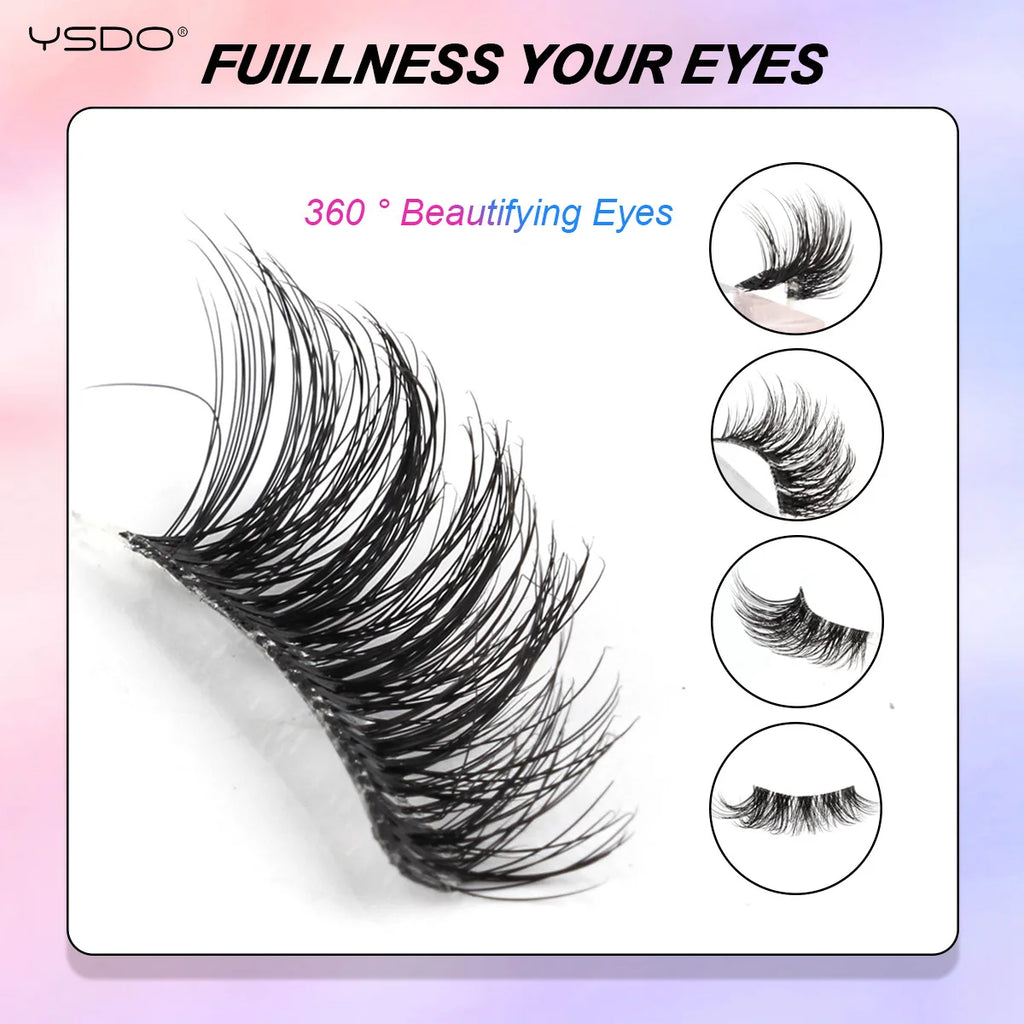Faux Cils 3/11/14 Pairs Lashes Natural Long 3D Mink Fake Lashes Extension Make up Tool Wispy Fluffy Reusable False Eyelashes HIP