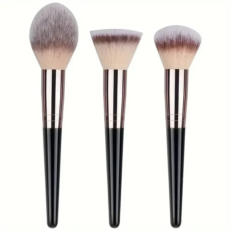 RUZOFO 3–15 Pc Professional Makeup Brush Set – Soft Synthetic Makeup Brush Set HIP C712-black 3pcs