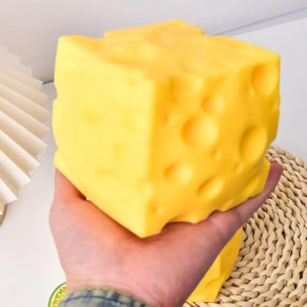 Giant Cheese Squeeze Toy – Slow Rising Sensory Fidget Cube Slow Rising Squeeze Toy HIP