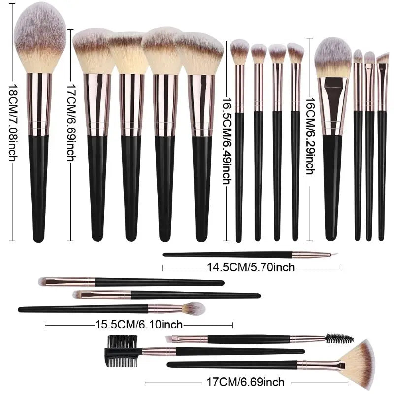RUZOFO 3–15 Pc Professional Makeup Brush Set – Soft Synthetic Makeup Brush Set HIP