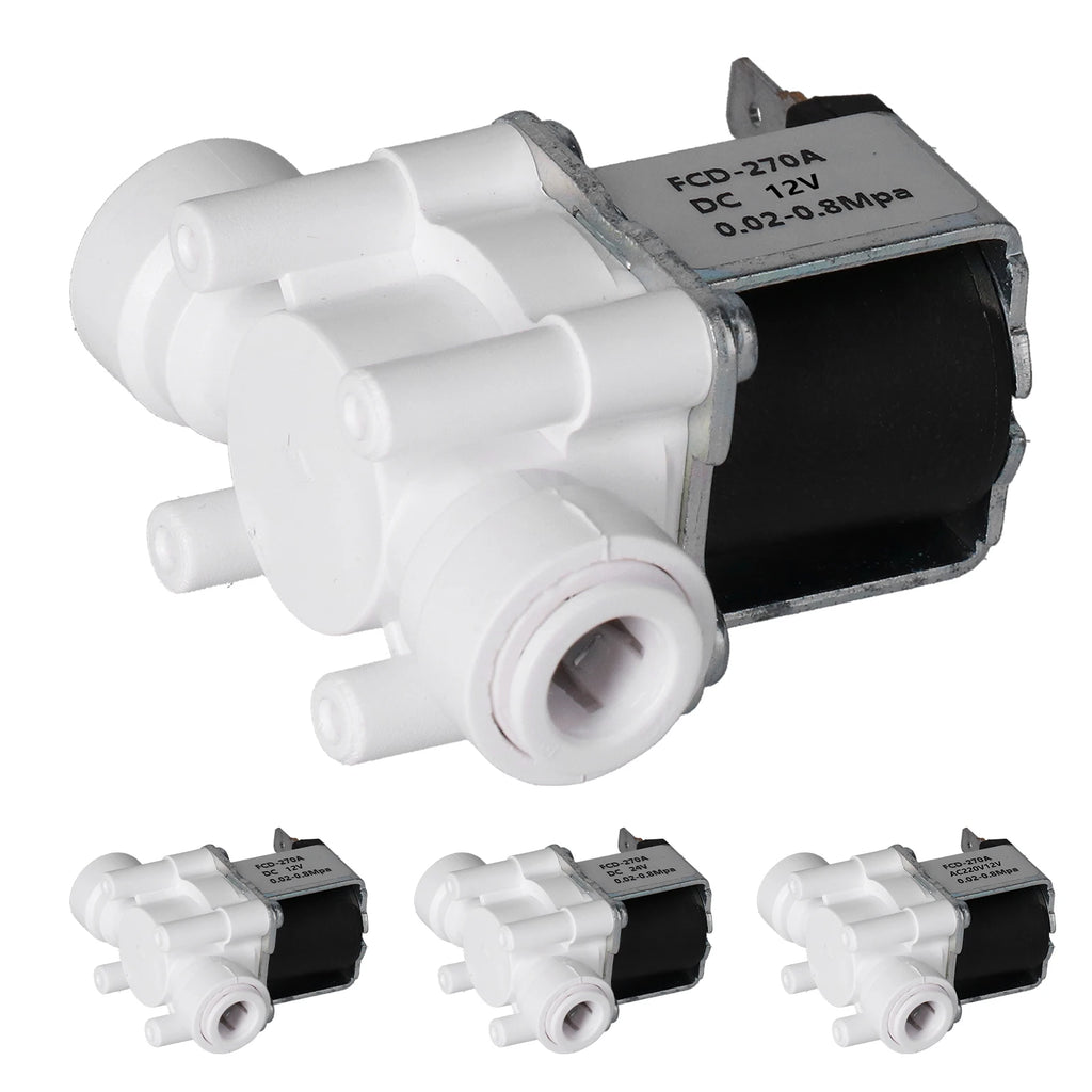 Plastic Electric Solenoid Valve 3/8in Quick Connector Normally Closed Solenoids Valves Plastic Electric Solenoid Valve HIP