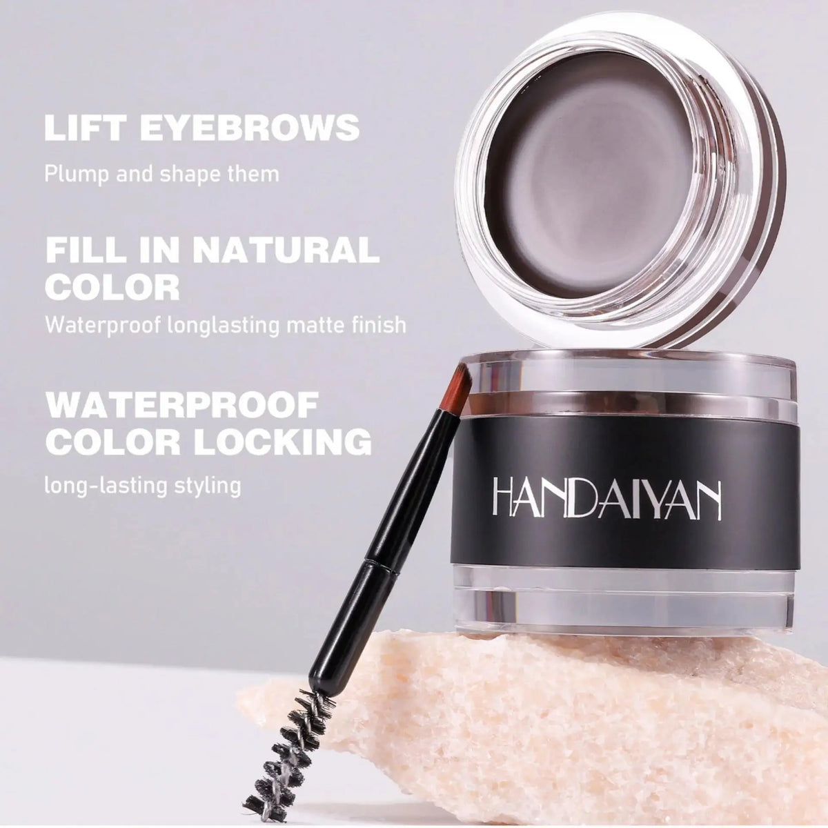 Handaiyan 2-in-1 Waterproof Eyebrow Wax & Tint Pomade | 8 Shades Eyebrow Pomade HIP