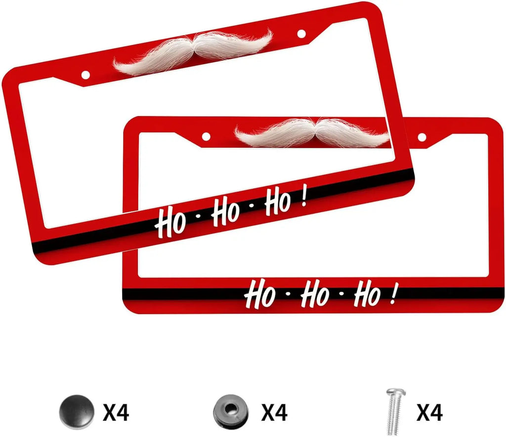 Christmas Santa Beard License Plate Frame – Stainless Steel License Plate Frame HIP