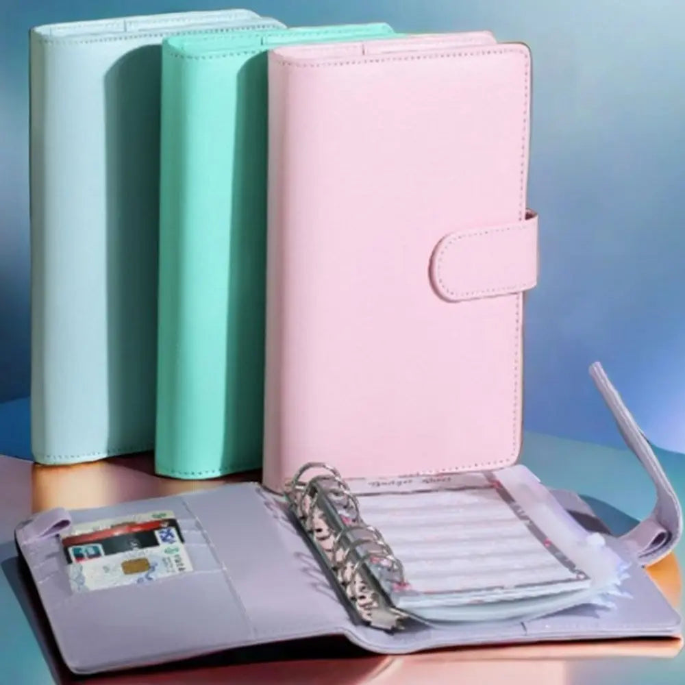 A6 Cash Budget Planner Binder | PU Leather & Zipper Envelopes Budget Planner Binder HIP