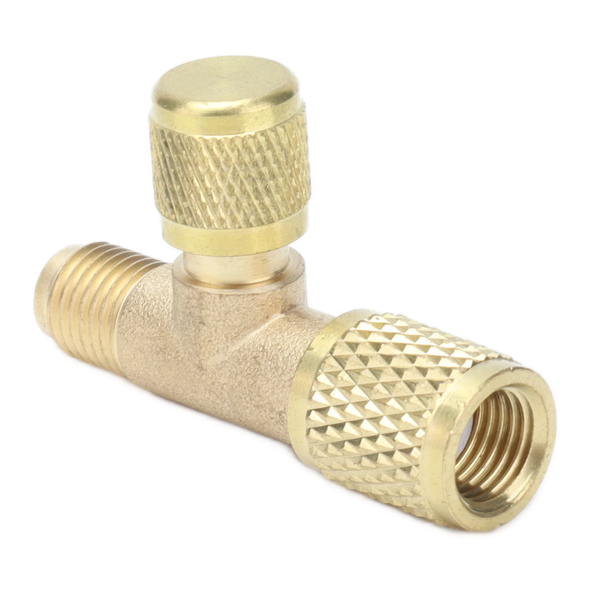 1/4SAE Exhaust Valve Air Conditioning Refrigeration Charging Adapter Valve for R22 R12 R134 Refrigerant Charging Valve HIP