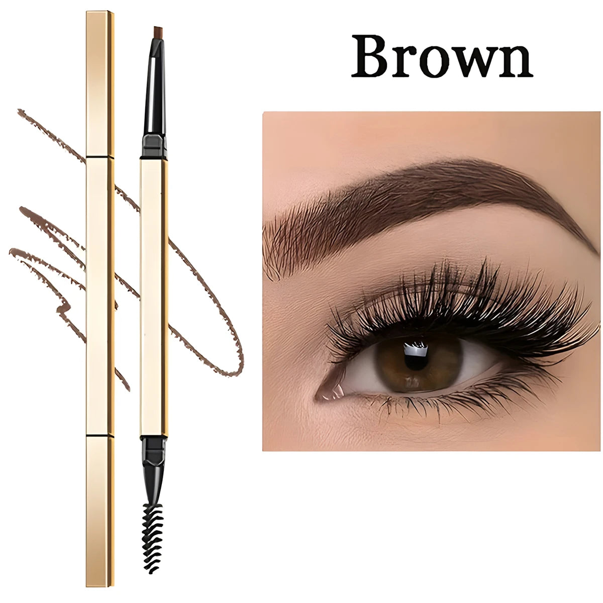 Double Headed Eyebrow Pencil, Extremely Fine, Waterproof, Sweat Resistant, and Long-Lasting HIP