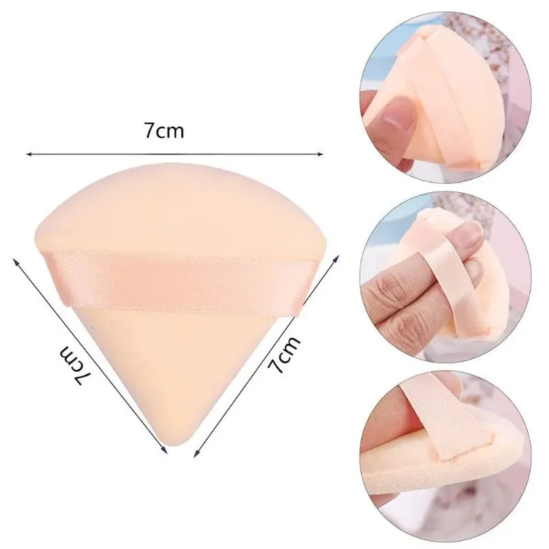 Velvet Triangle Powder Puff Set – Soft Washable Makeup Sponge Makeup Powder Puff HIP