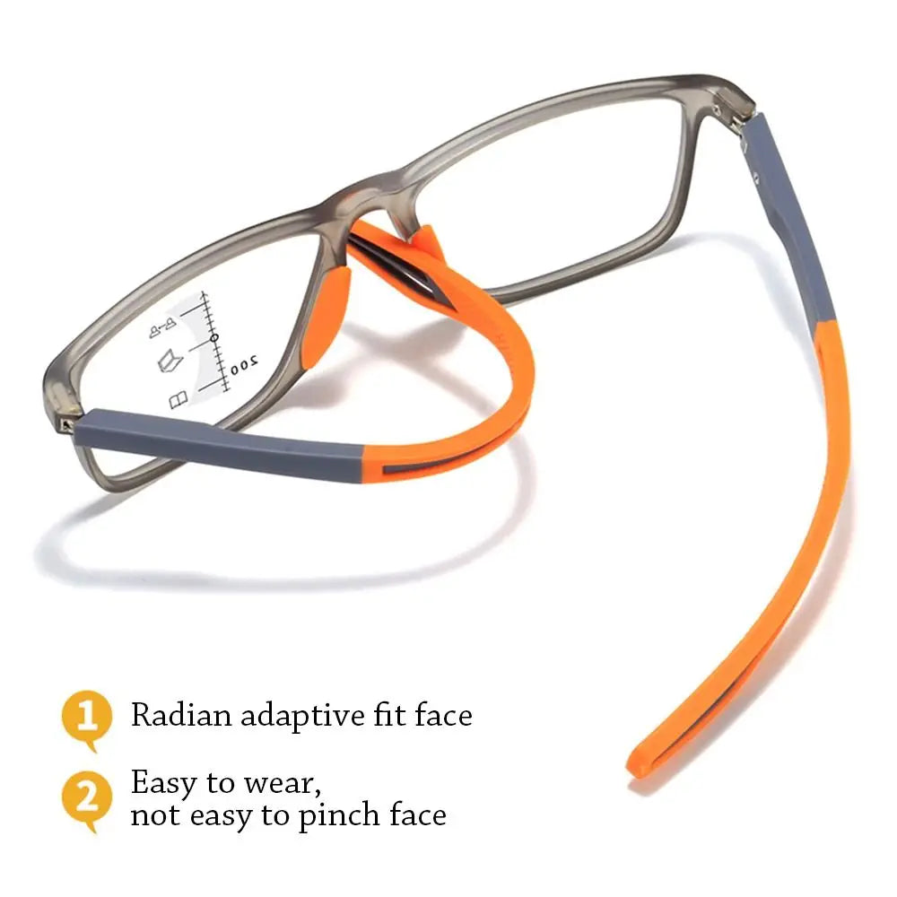 TR90 Progressive Multifocal Reading Glasses | Blue Light Filter Multifocal Reading Glasses HIP