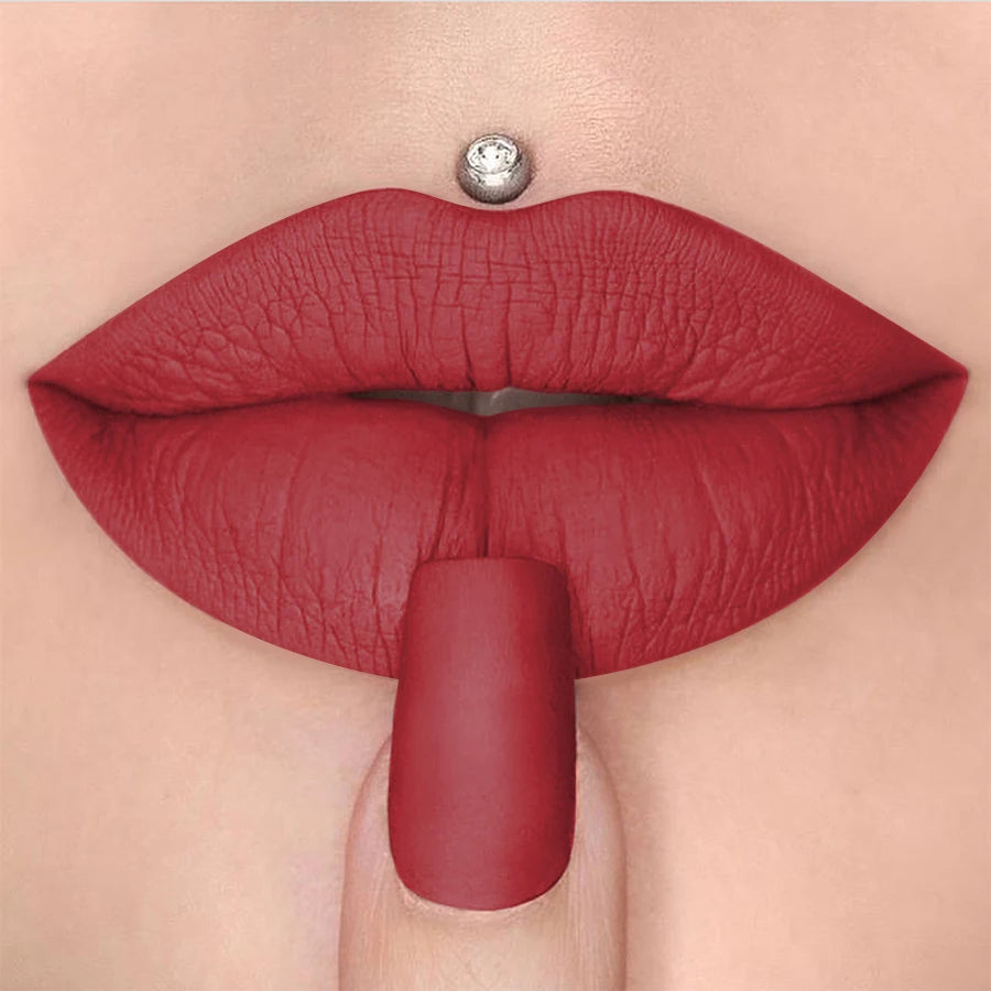 1PC 15 Colors Nude Velet Matte Lipstick Pen Waterproof Long Lasting Red Pink Lip Liner Pen Korean Makeup Lip Tint Lip Glaze HIP 12