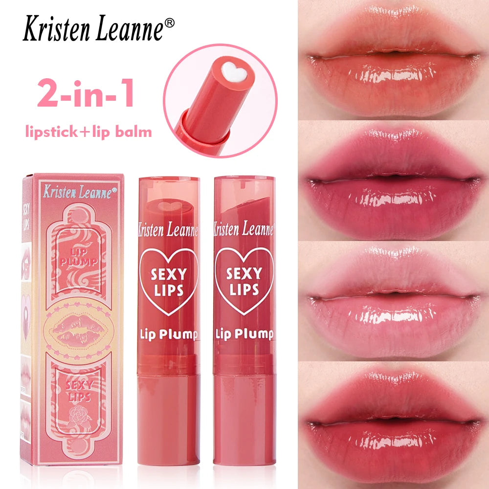 Colored Moisturizing Lip Balm Love Sandwich Lipstick Nutrition Diluting Lip Line Anti-dry Lip Oil Mirror Lasting Lipgloss Makeup HIP