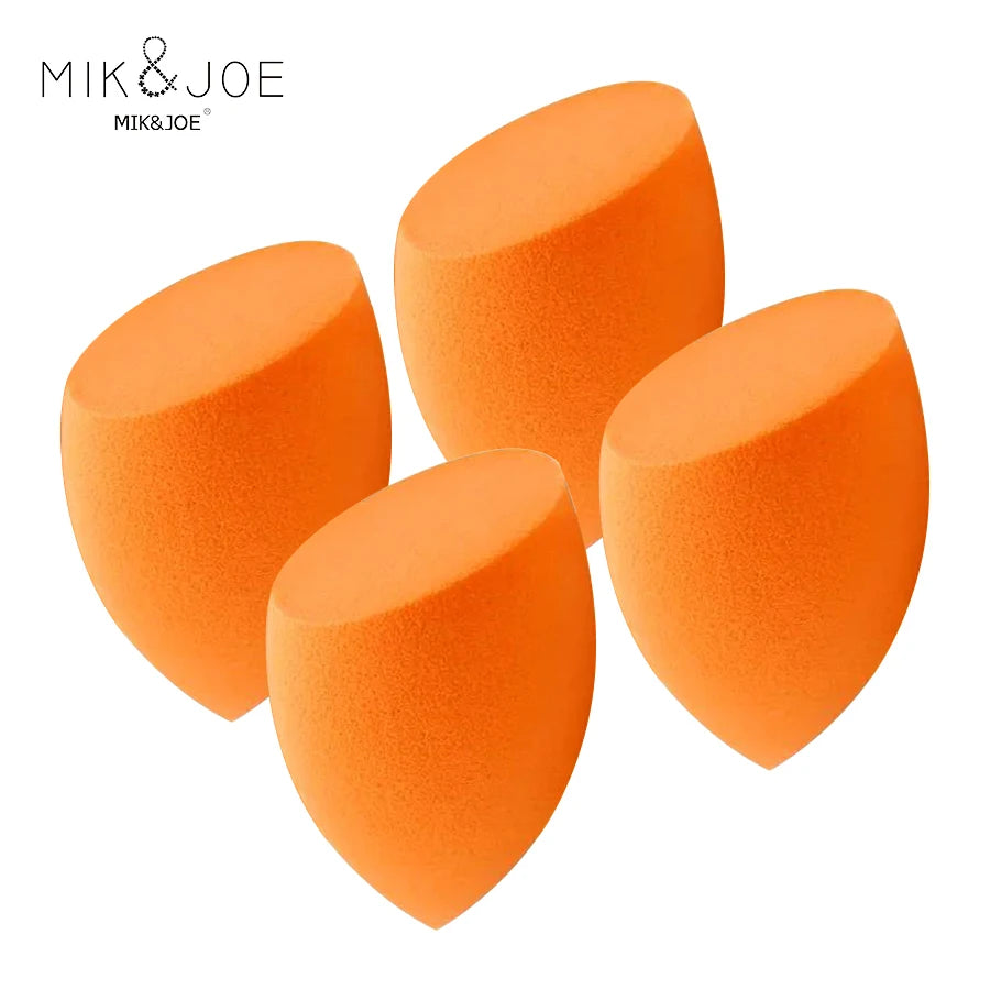 4-Piece Bevel Cut Makeup Sponge & Powder Puff Set | HIP Makeup Sponge Set HIP SHE135-4orange1