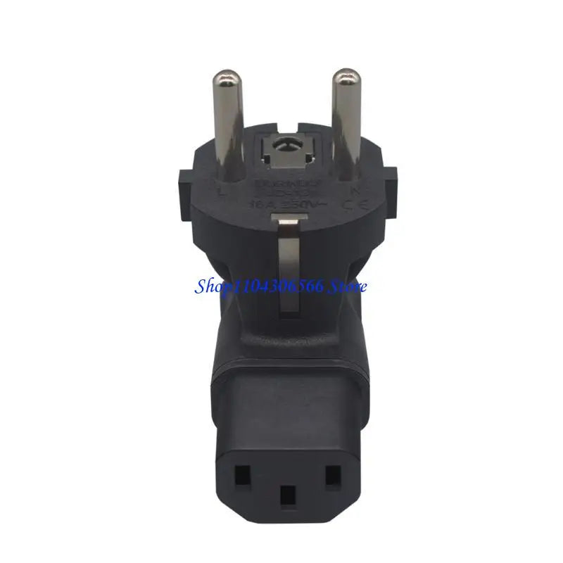 90° EU 4.8mm 2-Prong to C13 Power Adapter for Computers Power Plug Adapter HIP