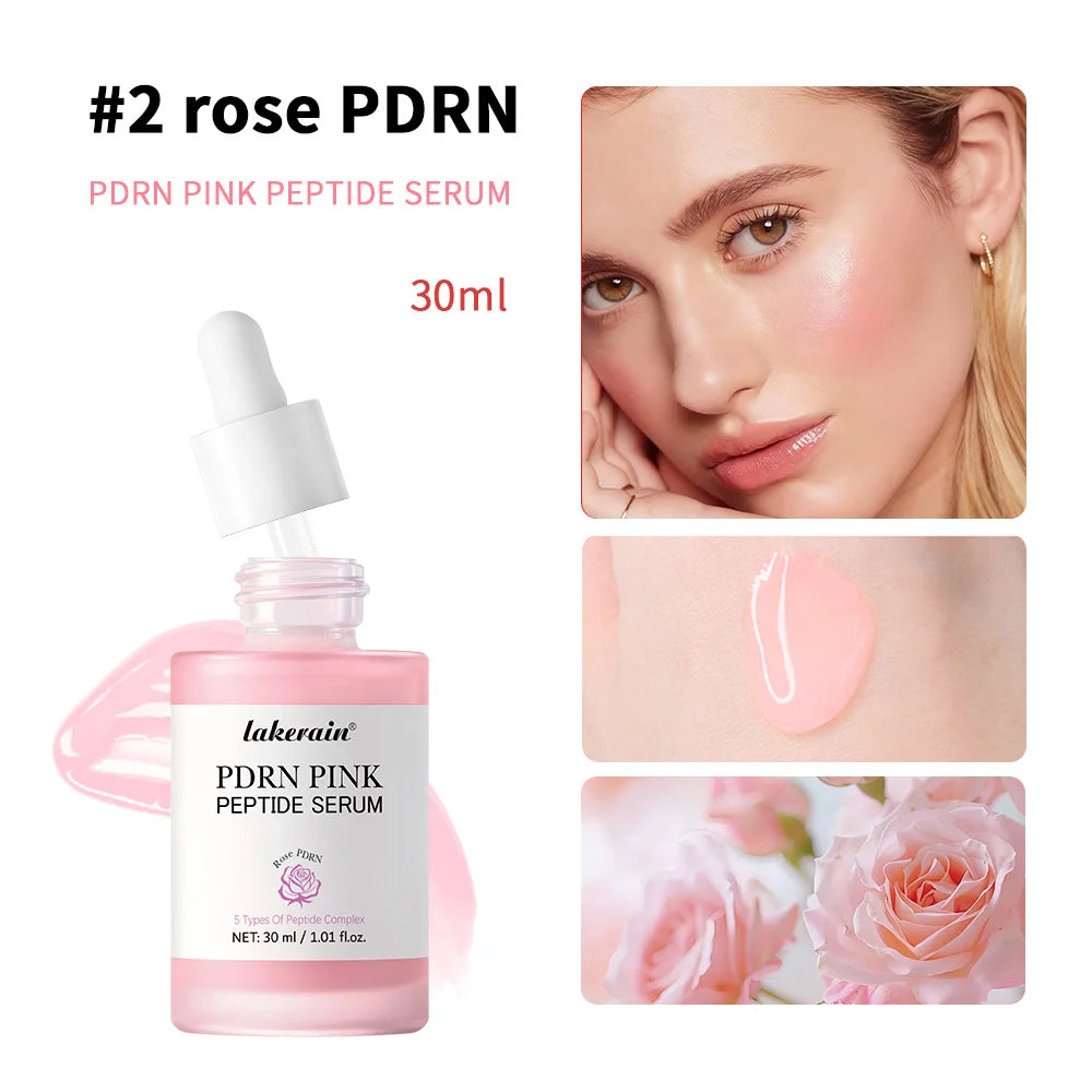 Korean Salmon DNA PDRN Serum Pink Peptide Essence Smooth Skin Barrier Repair Moisturizing Lightweight Facial Cosmetics Skincare HIP 2Rose PDRN
