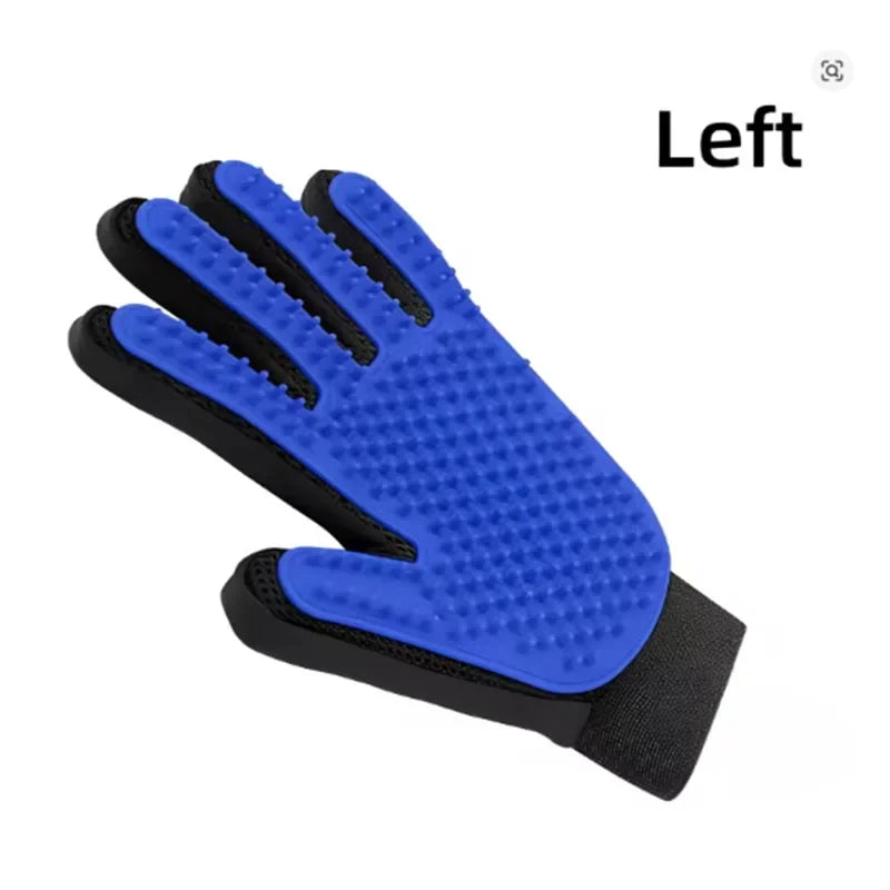 Silicone Pet Grooming Glove – Dog & Cat Deshedding Brush Pet Grooming Glove HIP C790-Blue left