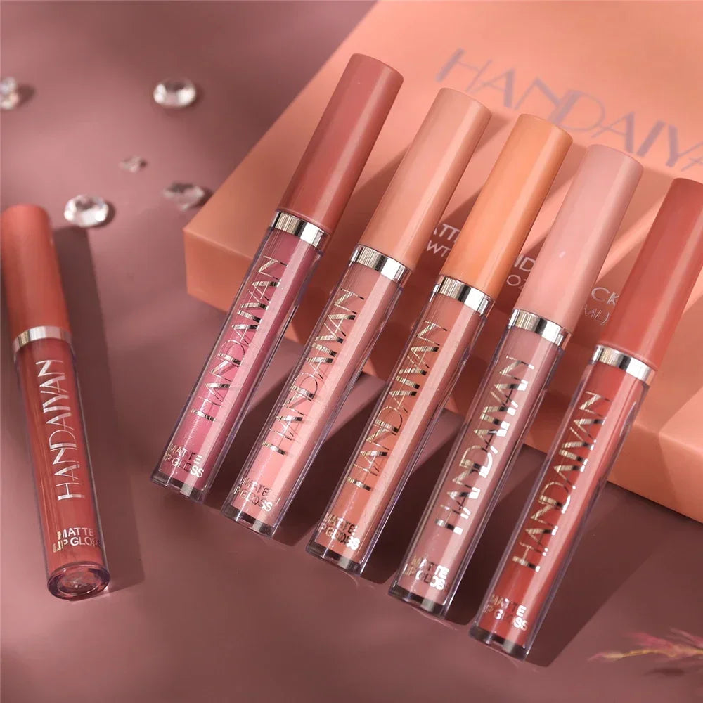 HANDAIYAN Gift 6PC/Set Matte Velvet Lip Gloss Waterproof Long-lasting Liquid Lipstick Cosmetic Beauty Keep 24 Hours Makeup HIP