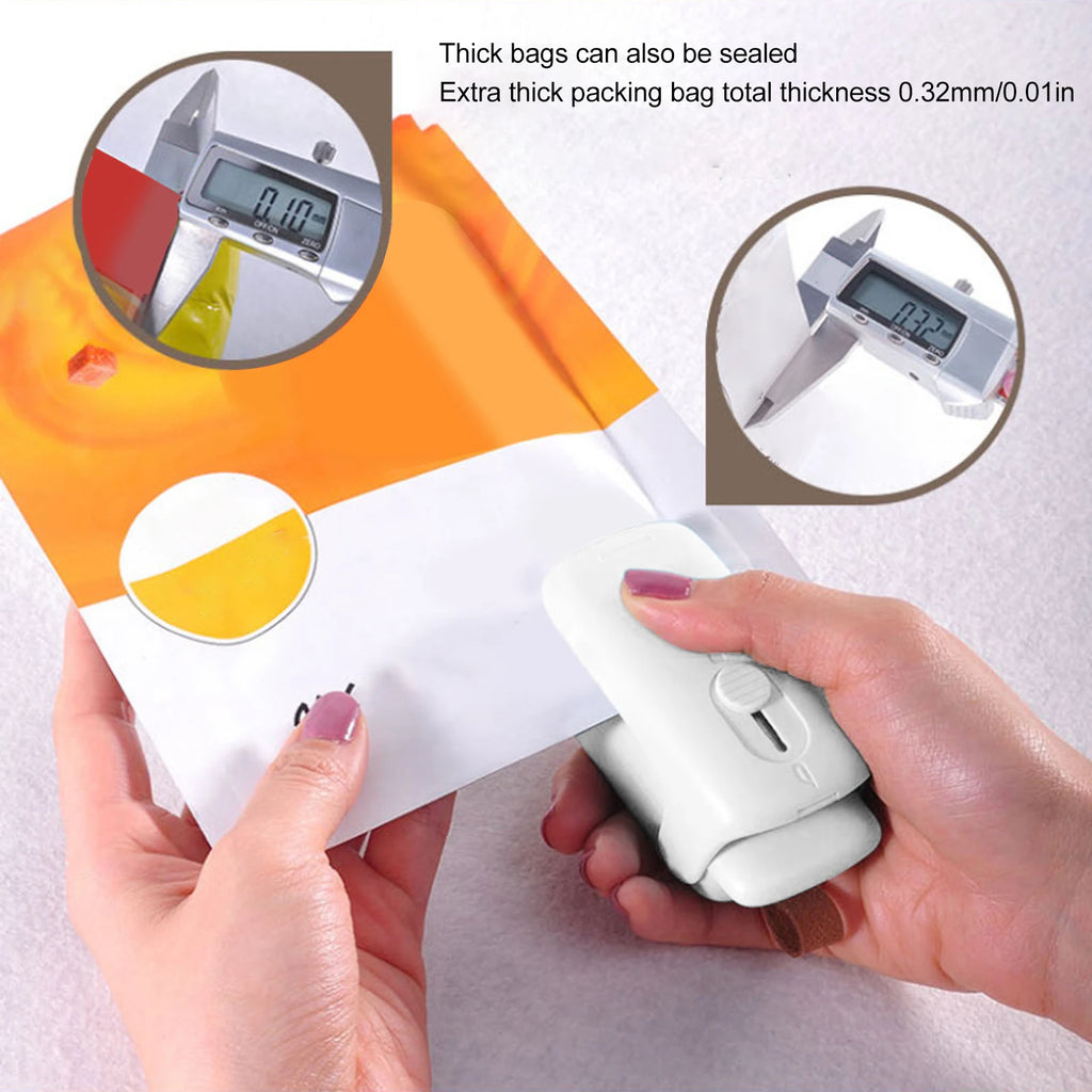 Bag Sealer 2 in 1 ABS Handheld Portable Food Snack Bag Sealing Machine with Springback Knife Handheld Sealing Machine HIP