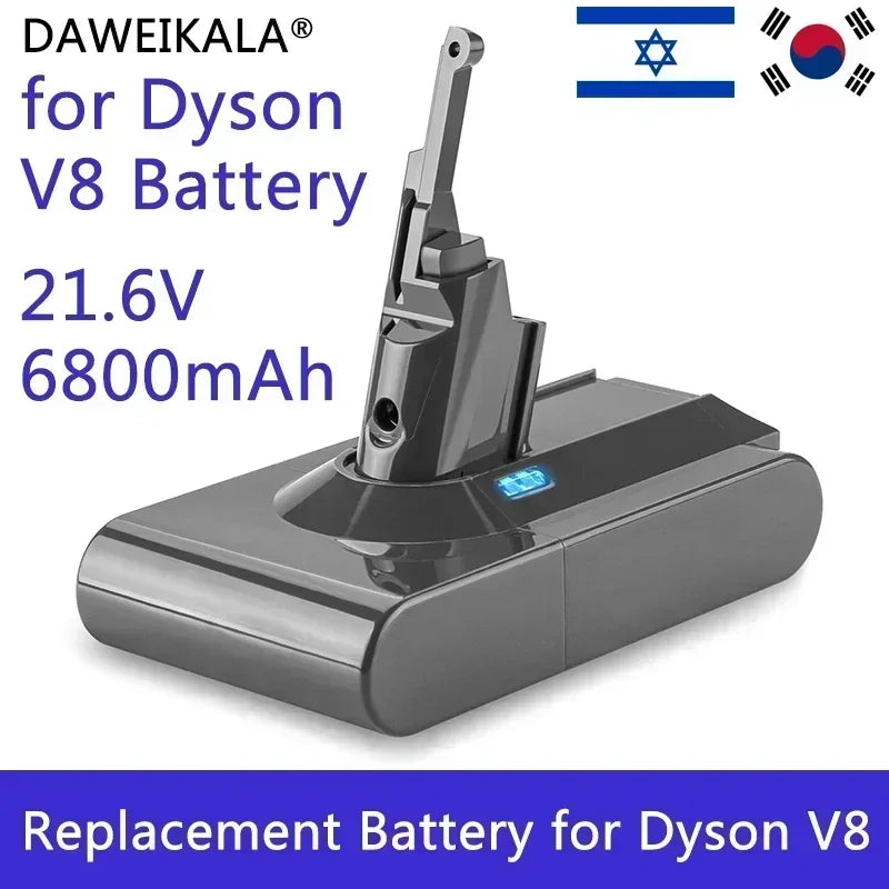 Dyson V8 SV10 Replacement Battery 21.6V 6800mAh Li-ion Vacuum Replacement Battery HIP