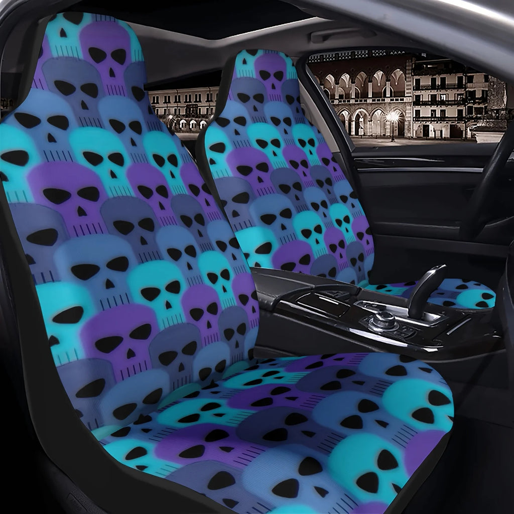 2-Piece Skull Gradient Car Seat Covers – Universal Fit Car Seat Covers HIP