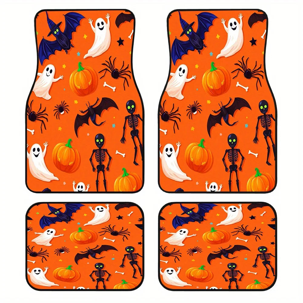 Set of 4 Black Car Floor Mats – Easy-Clean Synthetic Fiber Car Floor Mats HIP black