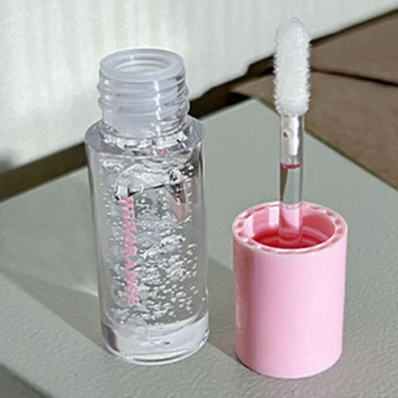 Water Light Lip Gloss Moisturizing Transparent Jelly Mirror Lip Glaze Crystal Clear Hydrating Lip Plumping Gloss Korean Makeup HIP 01-HERORANGE