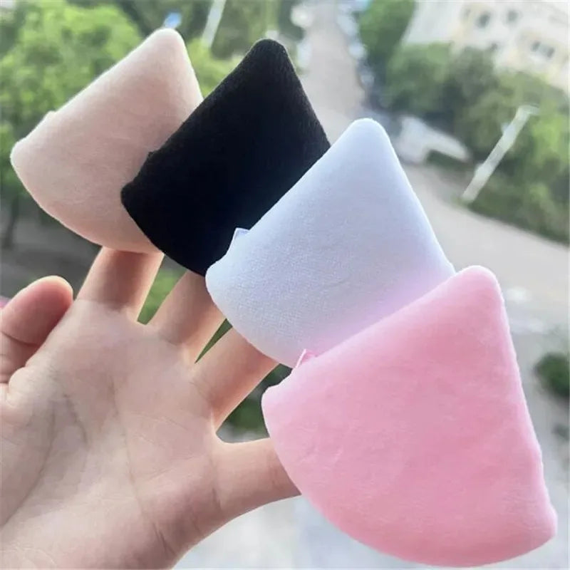 Velvet Triangle Powder Puff Set – Soft Washable Makeup Sponge Makeup Powder Puff HIP