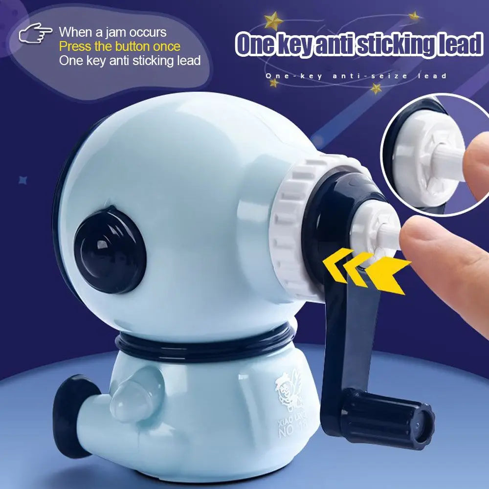 Astronaut Pencil Sharpener – 3-Gear Adjustable Hand-Crank Mechanical Pencil Sharpener HIP