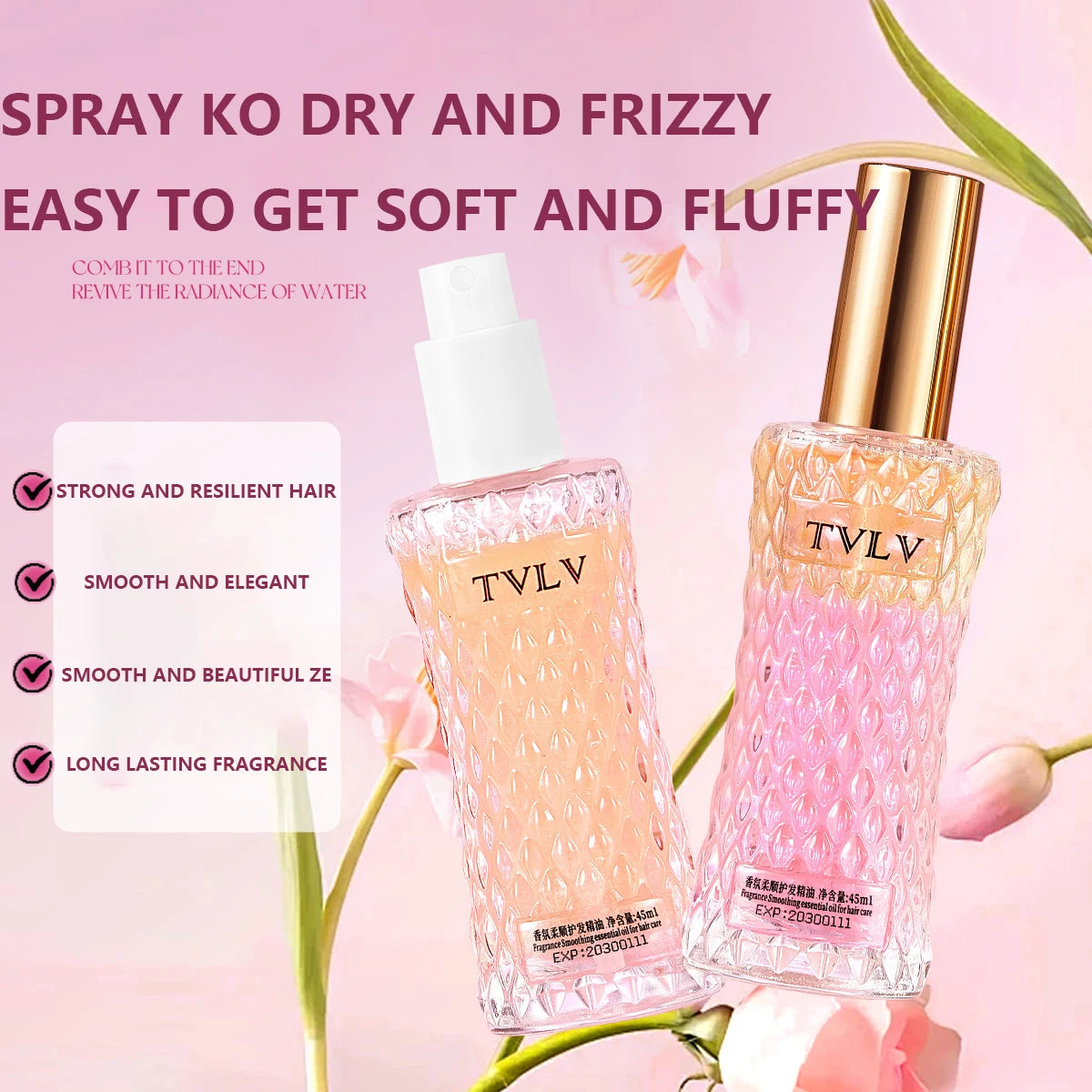 TVLV 2-in-1 Hair Repair Perfume Essential Oil – 45ml Hair Treatment Oil HIP